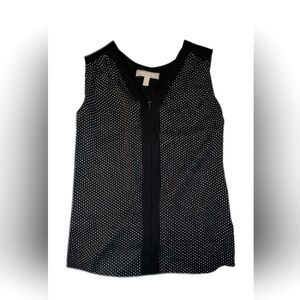 Banana Republic Black Button Up Sleeveless Blouse Women's Size 6